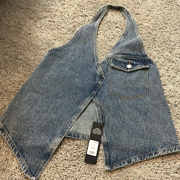 Tops - Fashion halter top- Jean material